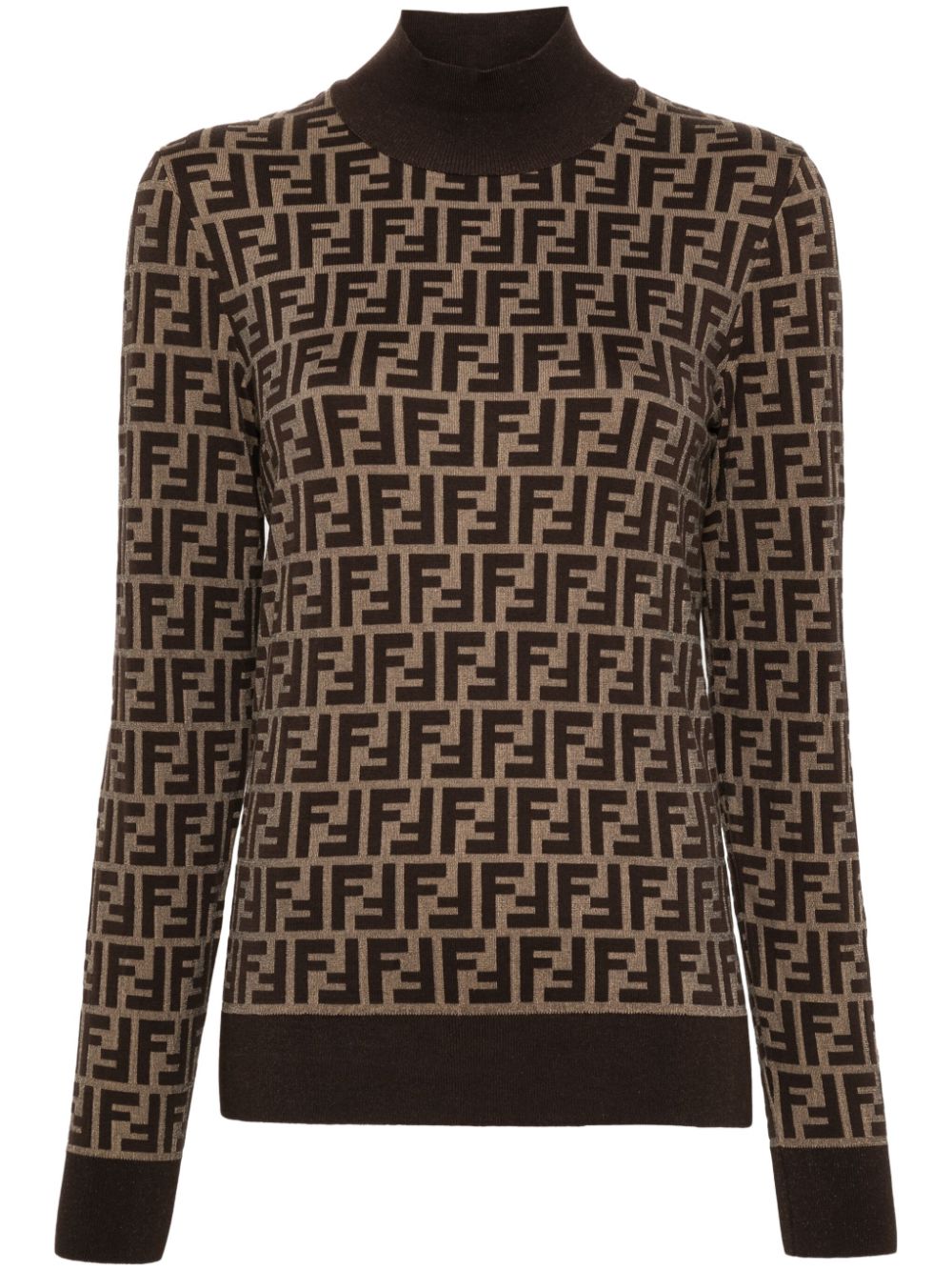 FENDI Cotton High-Neck Sweater