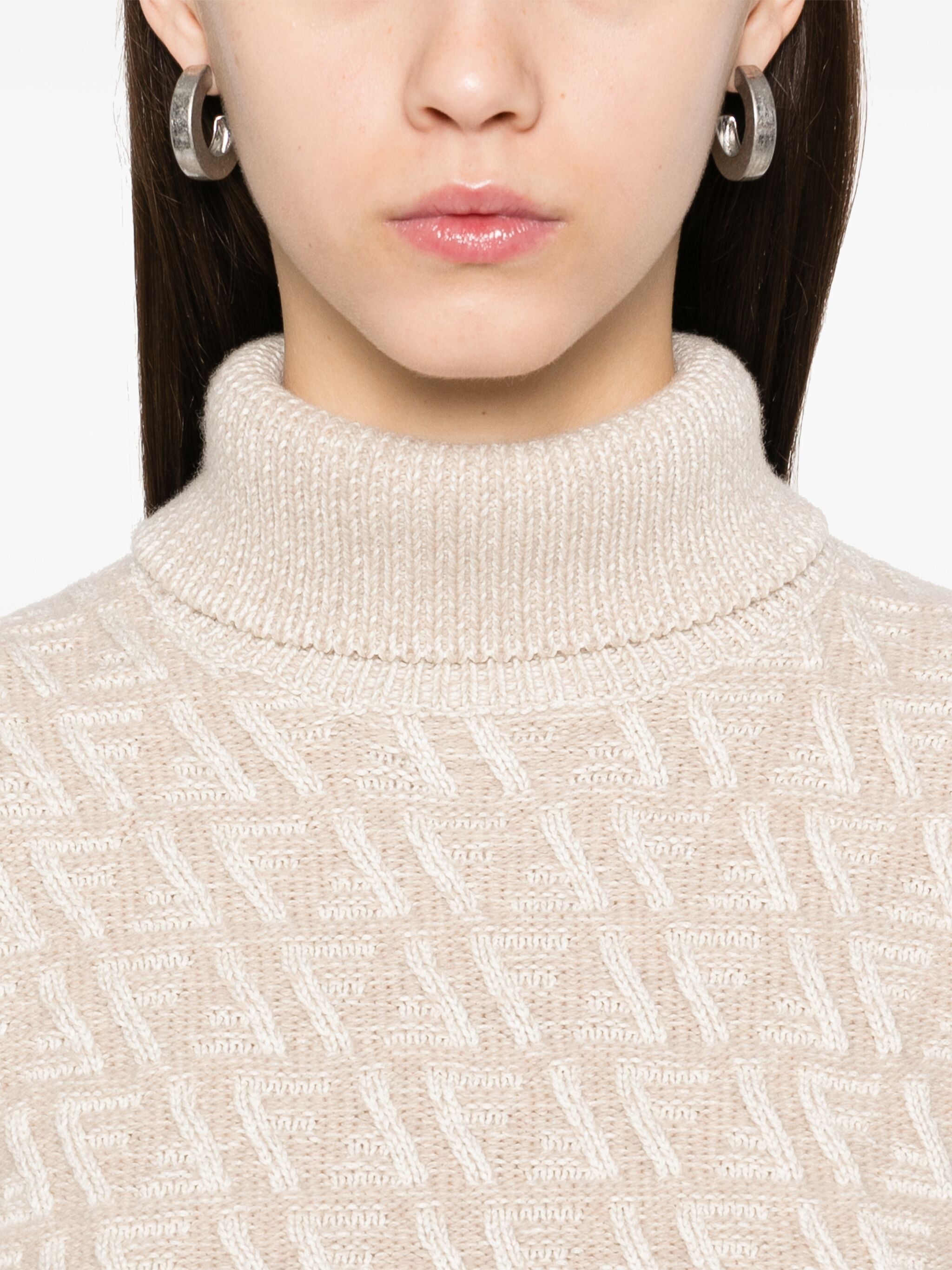 FENDI FF High-Turtleneck Jumper - Size 38