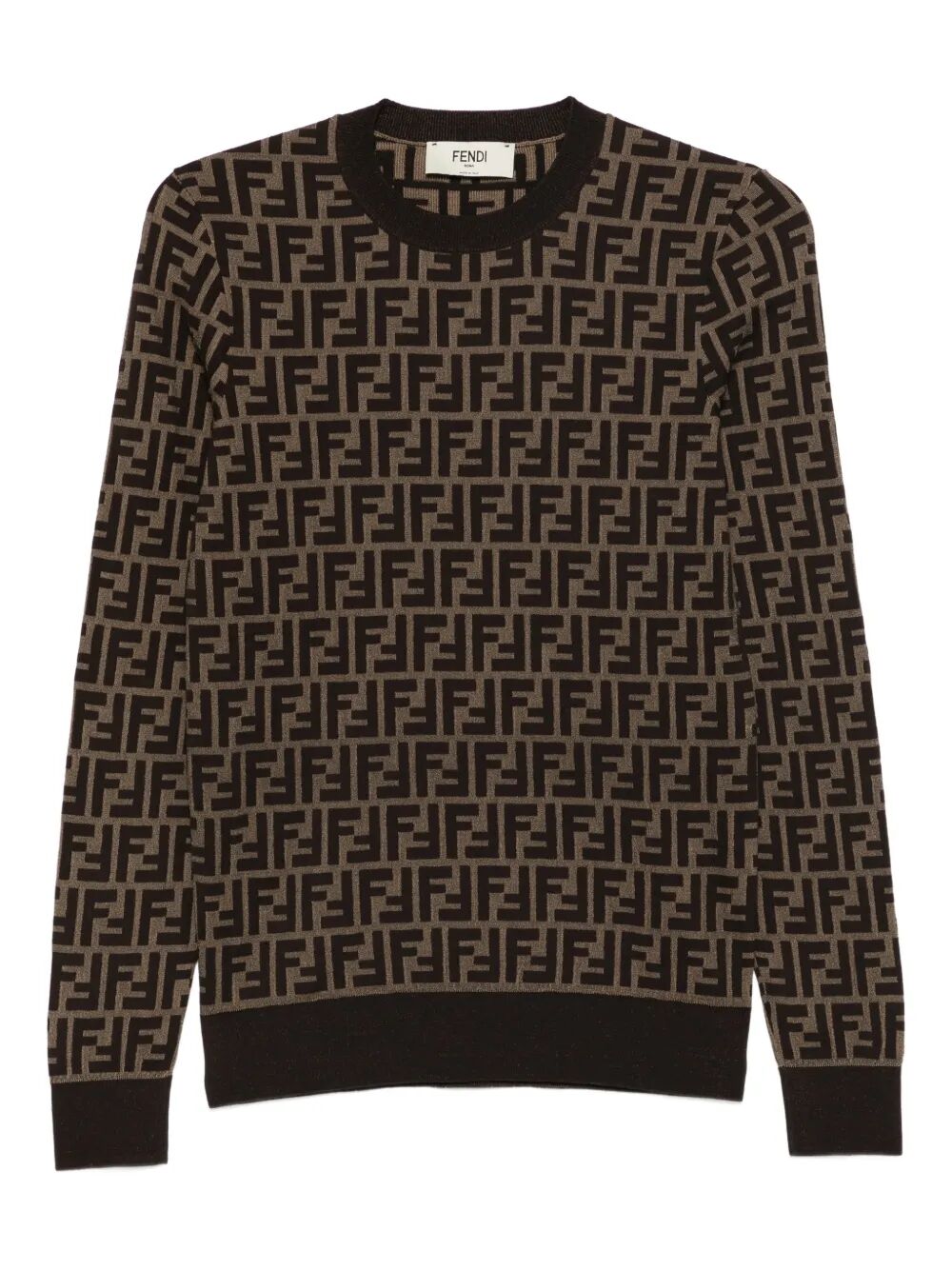 FENDI FF Jacquard Cotton Pullover for Women - SS26