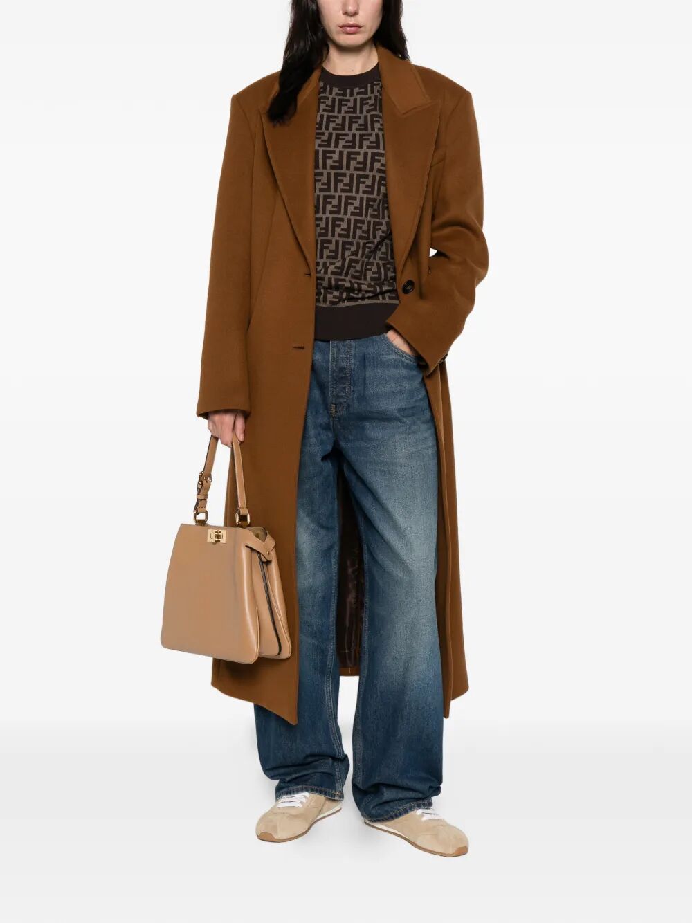 FENDI FF Jacquard Cotton Pullover for Women - SS26