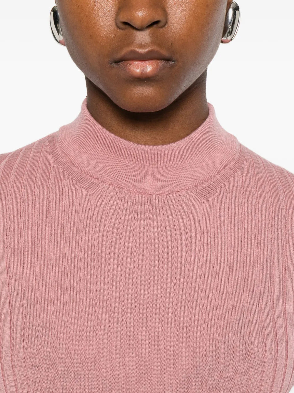 FENDI Essential Crew Neck Wool Sweater - Short Sleeves