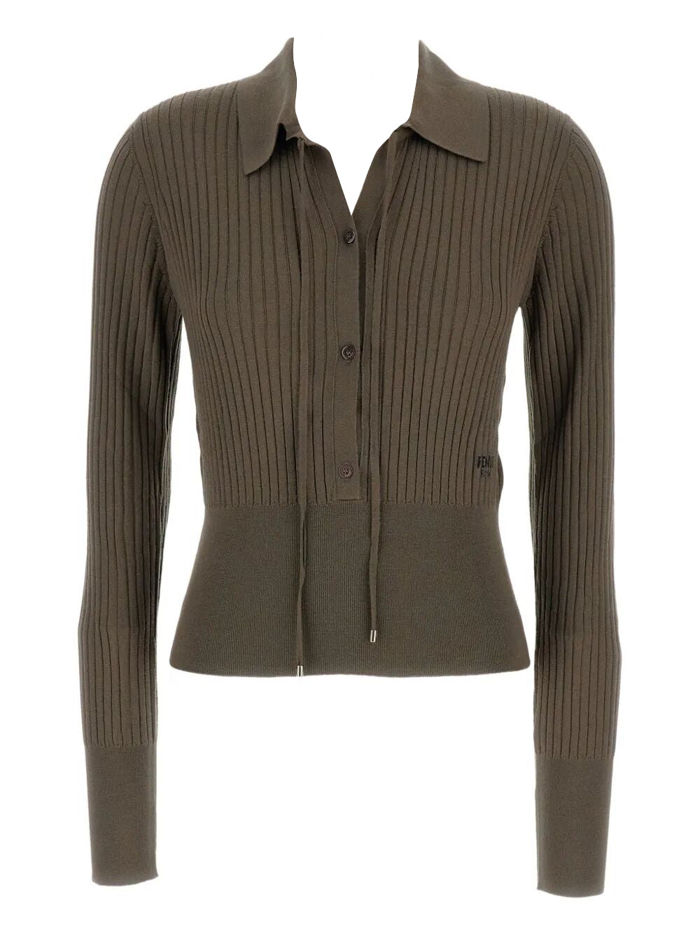 FENDI Slim-Fitting Wool Polo Jumper for Women