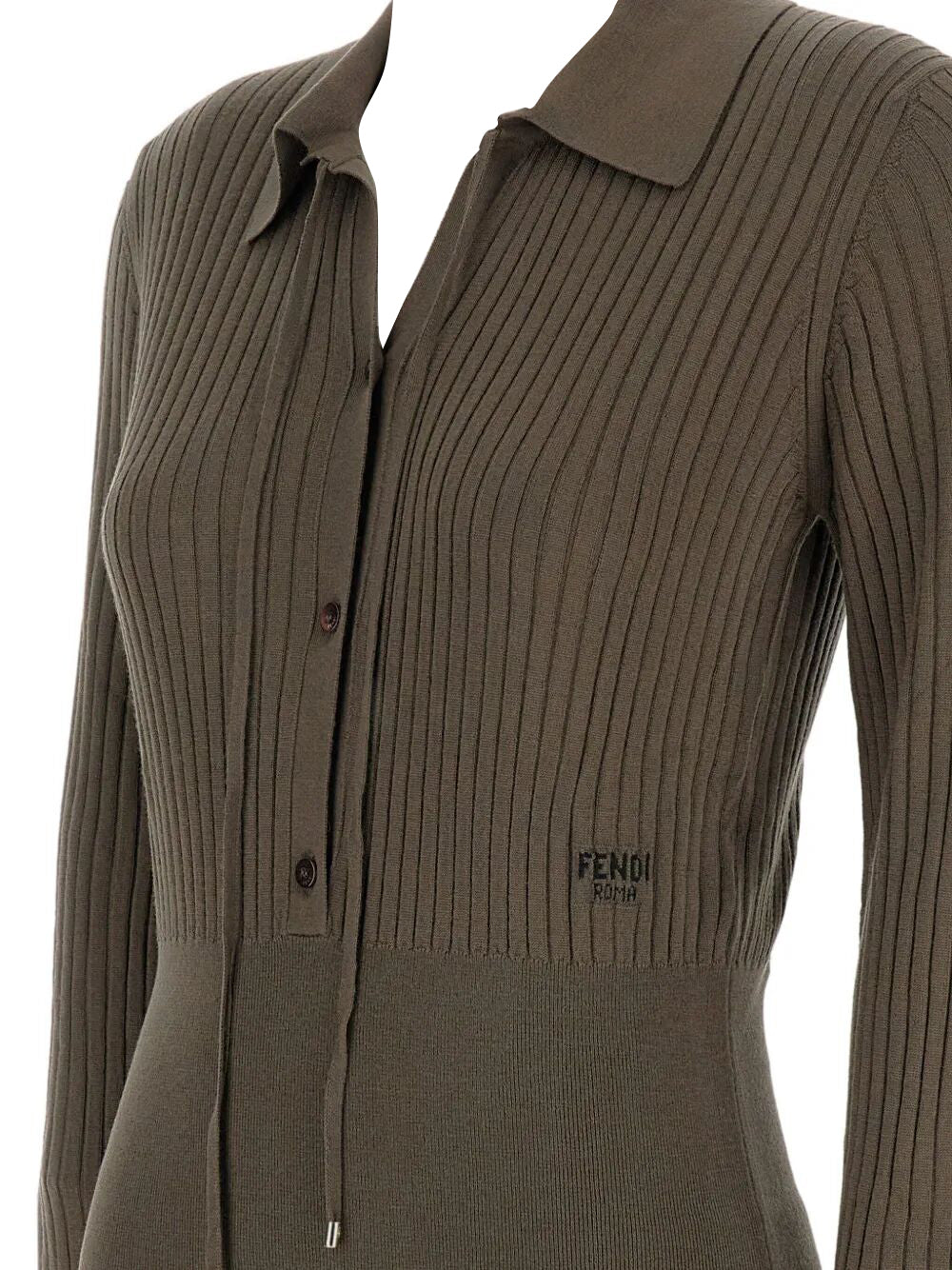 FENDI Slim-Fitting Wool Polo Jumper for Women
