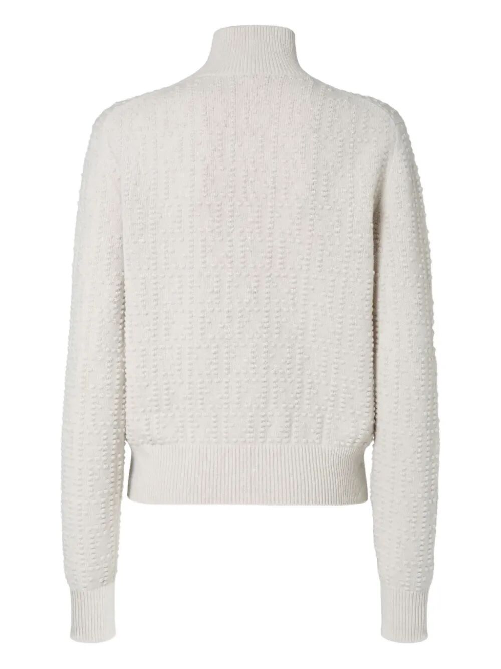 FENDI Stretch Wool Blend Sweater with Pom Pom Detail for Women