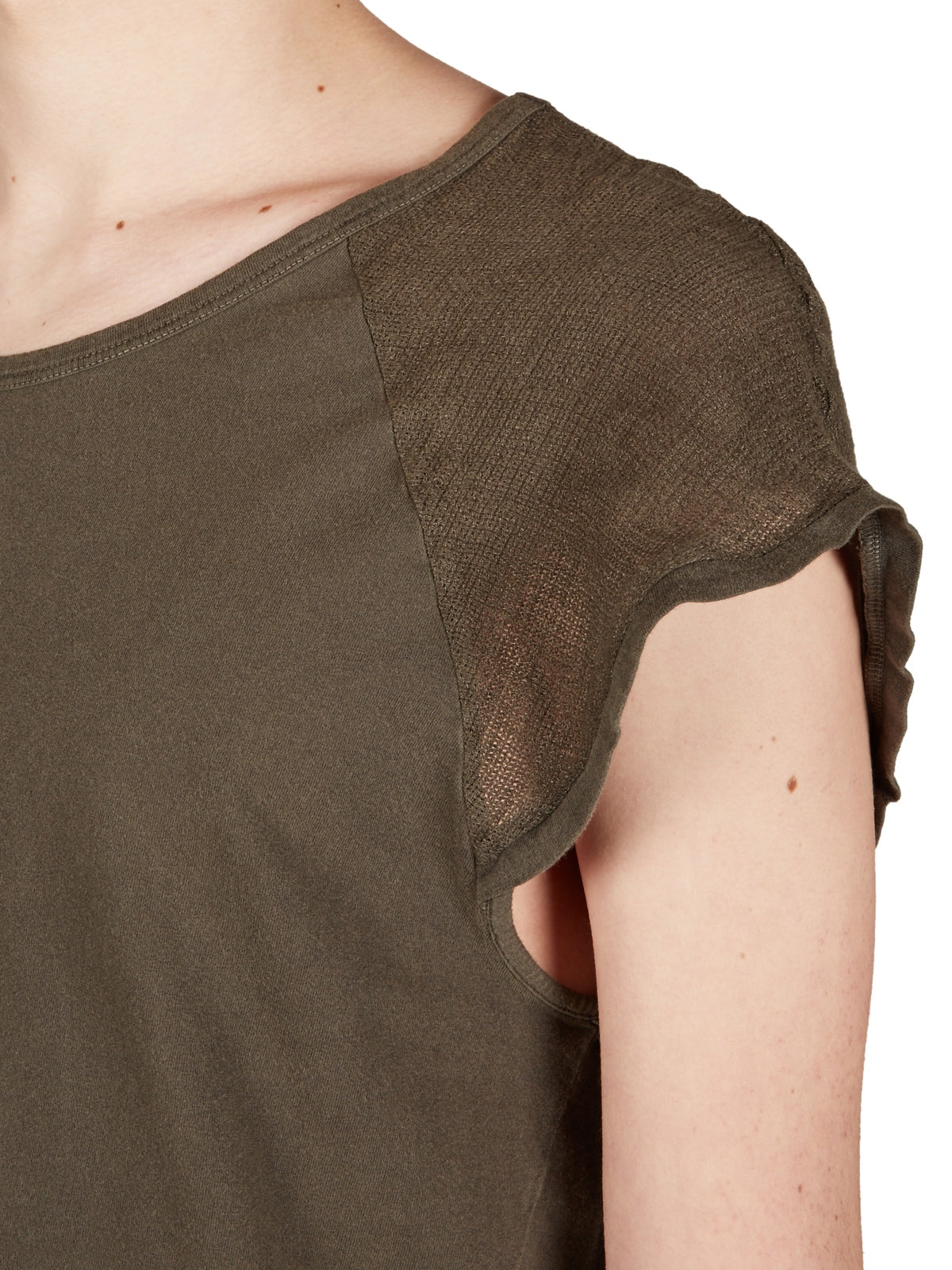 ANDREA YA'AQOV Men's Cotton and Linen Tank Top with Linen Sleeves - Size M