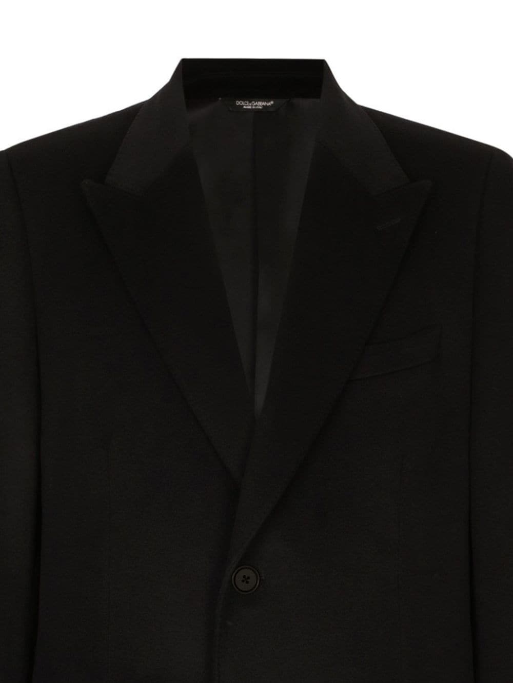 DOLCE & GABBANA Elegant Cashmere Jacket with Notched Lapels - Men's Outerwear