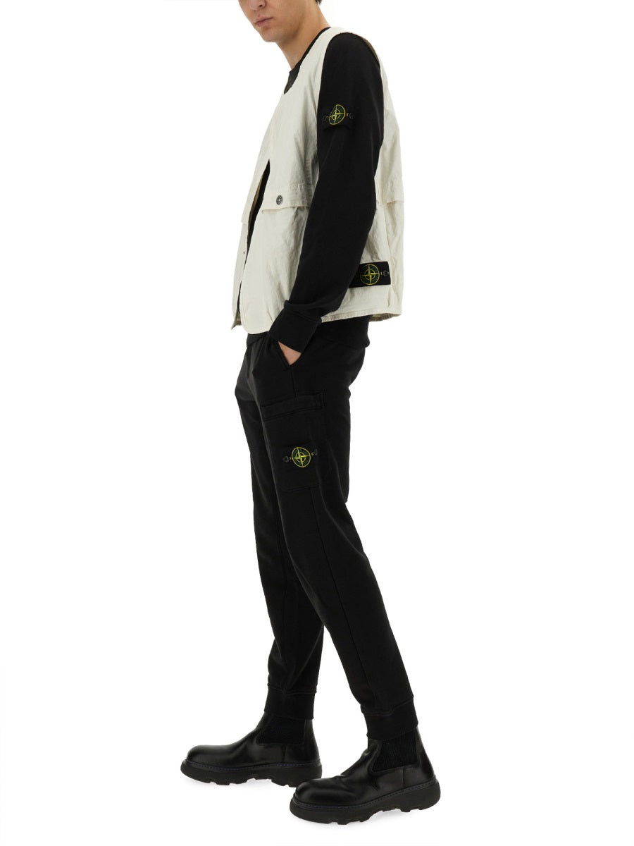 STONE ISLAND Cotton Blend Wappen Patch Mini Vest for Men