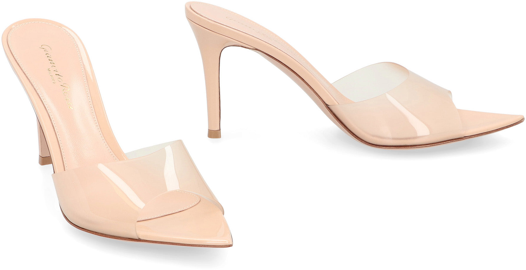 GIANVITO ROSSI Pointed Toe Open-Toe Flat Sandals
