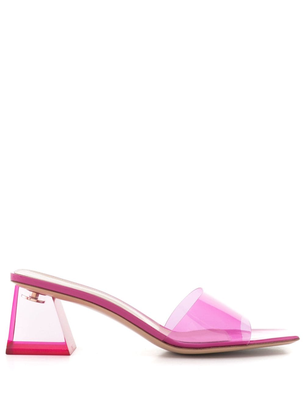 GIANVITO ROSSI Transparent Mini Flat with Square Toe