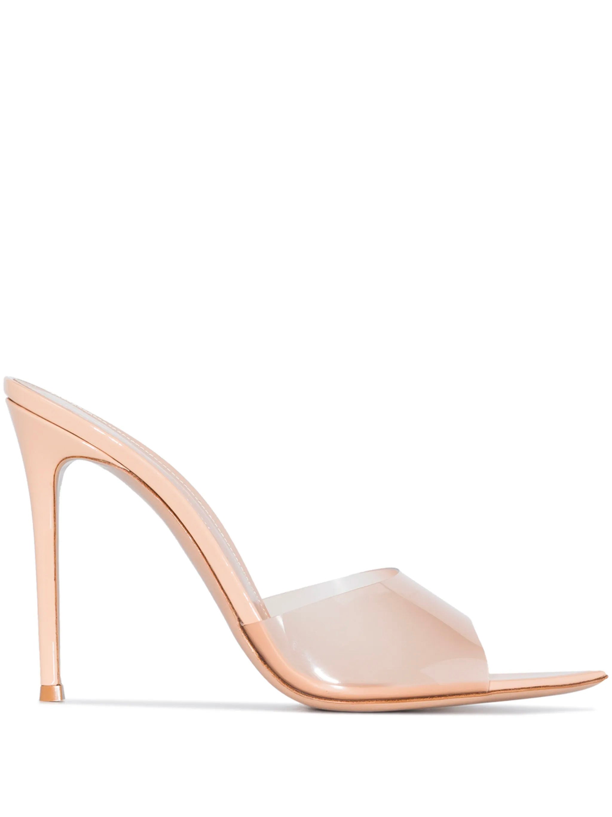 GIANVITO ROSSI Pointed Plexiglass Sandals with 105 mm Heel Height
