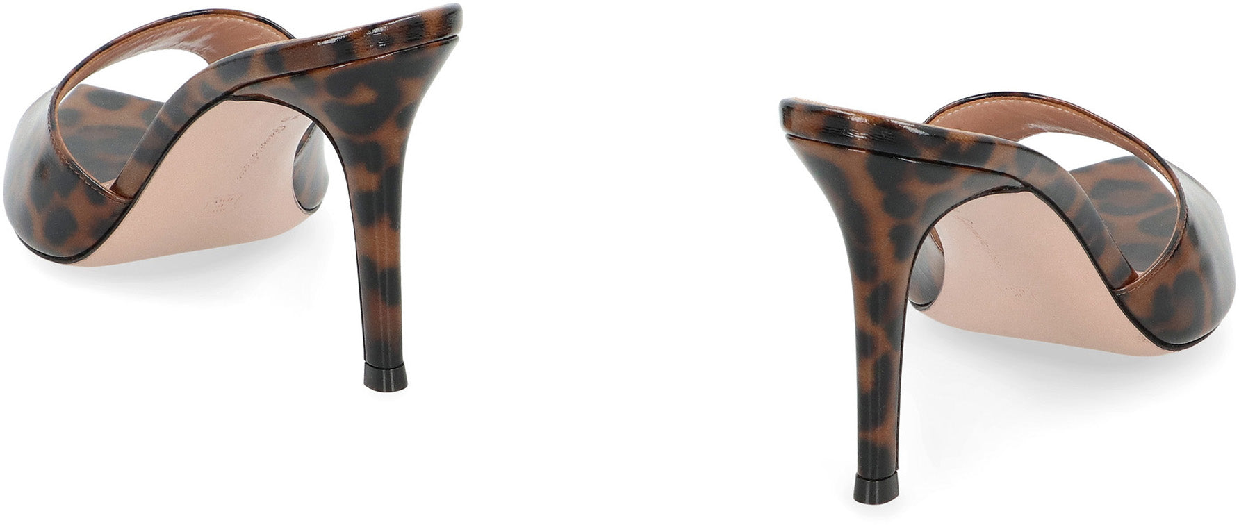 GIANVITO ROSSI Pointed Open-Toe Flat Sandals with Stiletto Heel