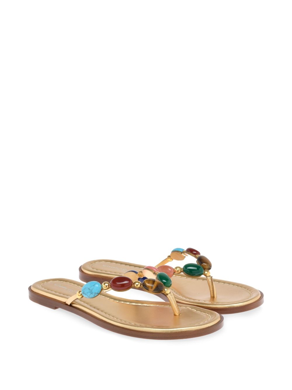 GIANVITO ROSSI Slip-On Bead-Embellished Sandals