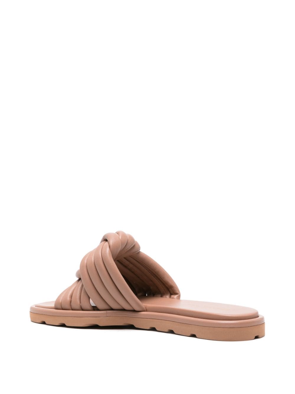 GIANVITO ROSSI Women's Leather Flat Sandals with Knot Detailing