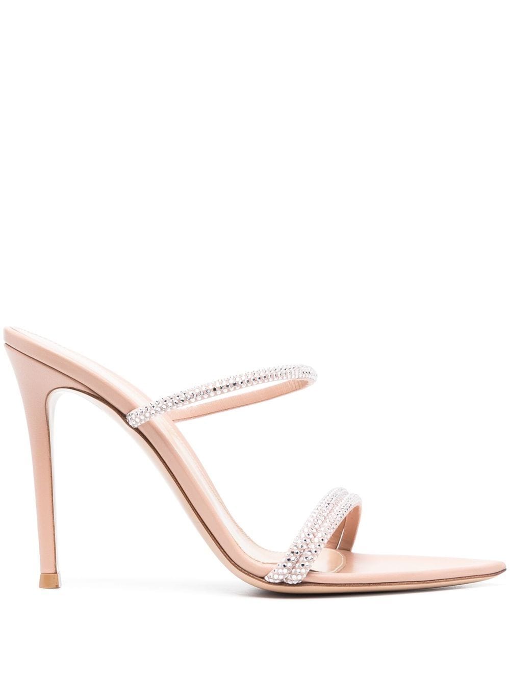 GIANVITO ROSSI Rhinestone Embellished Flat Sandals - 110mm Height