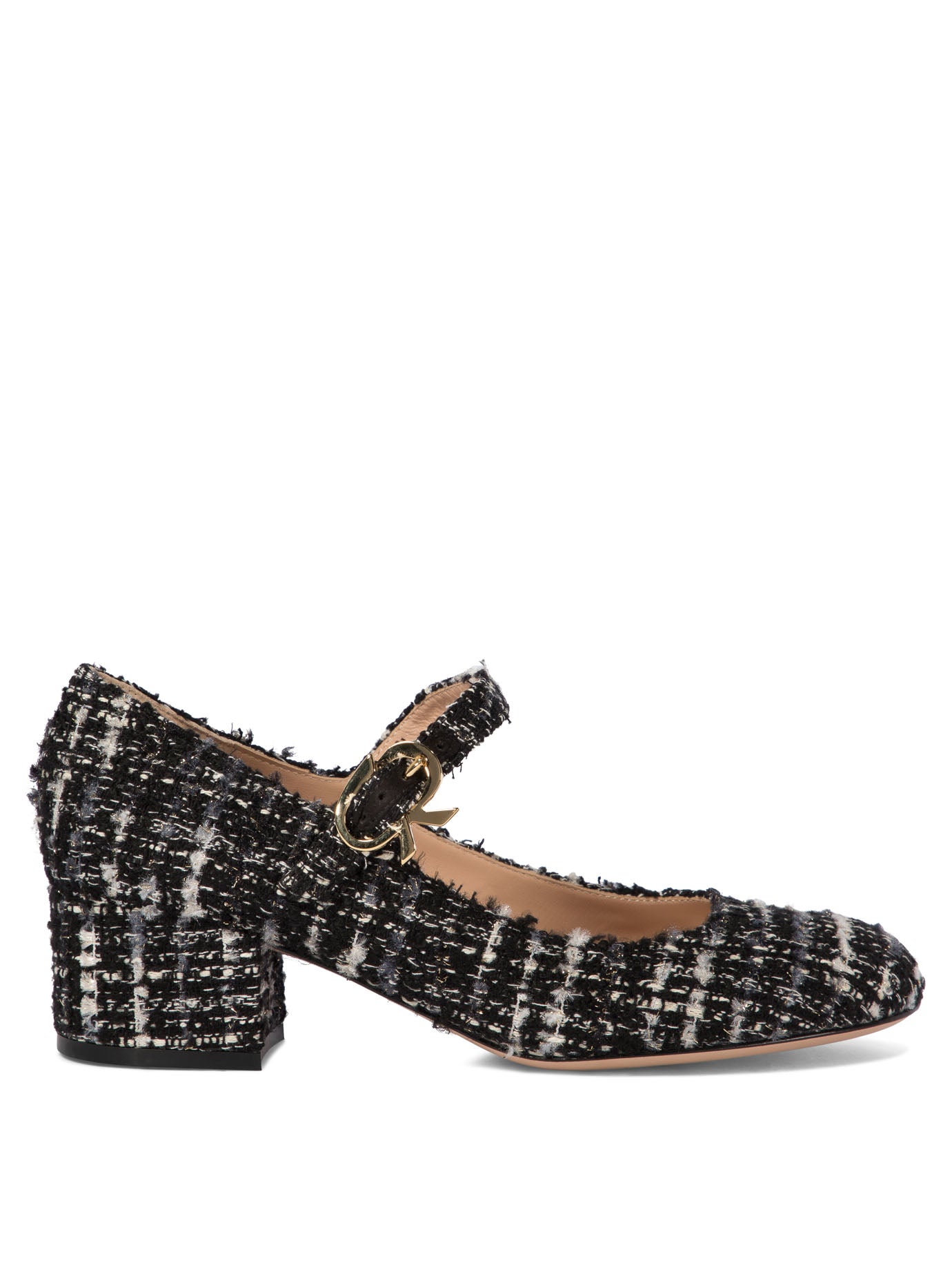 GIANVITO ROSSI Elegantly Refined Mary Jane Pump with Block Heel (4.5 cm)