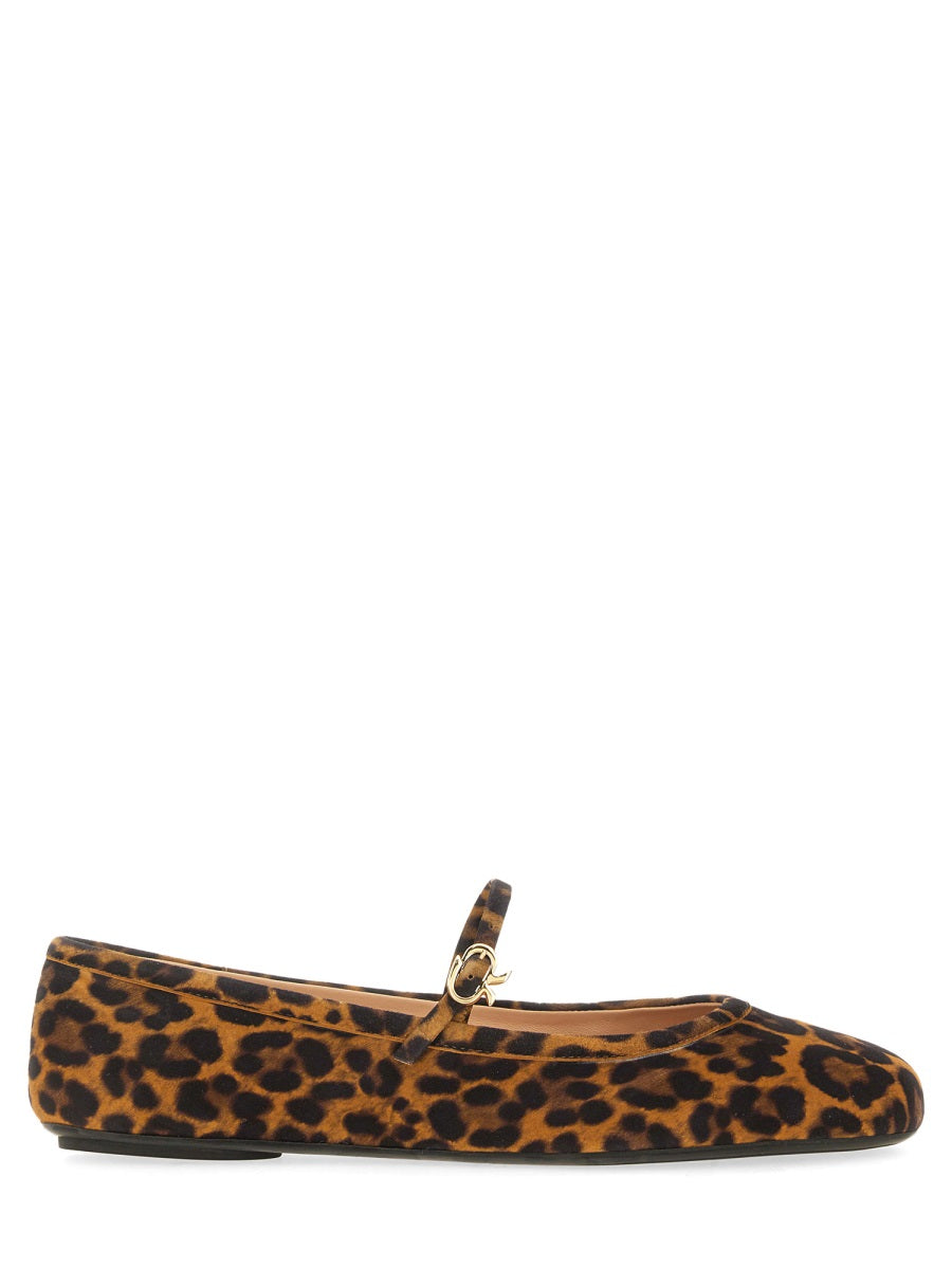 GIANVITO ROSSI Ballerina Flats for Women in Animal Print