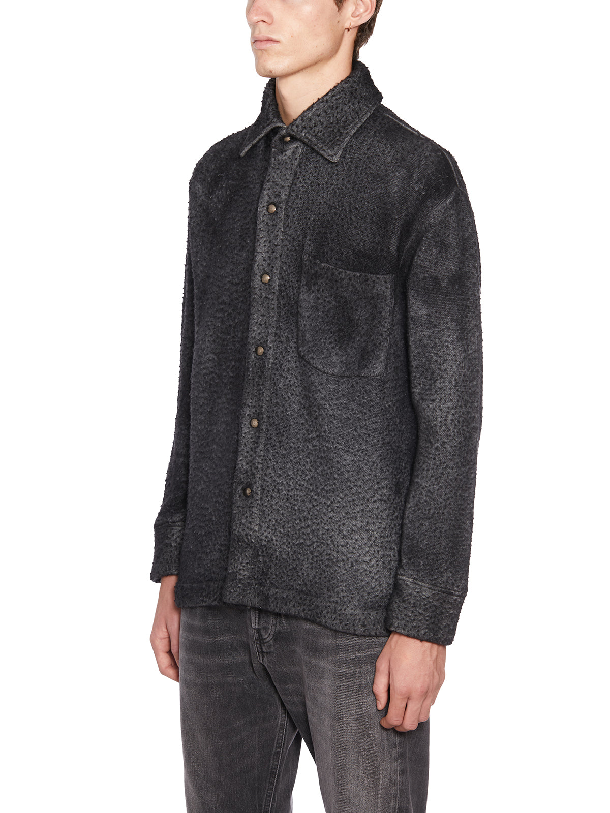 AVANT TOI Men's Casual Jacket Shirt with Unique Texture - Size M