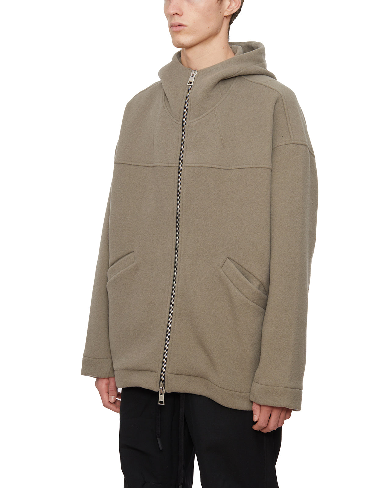 ANDREA YA'AQOV Oversized Jacket with Hood - Size M