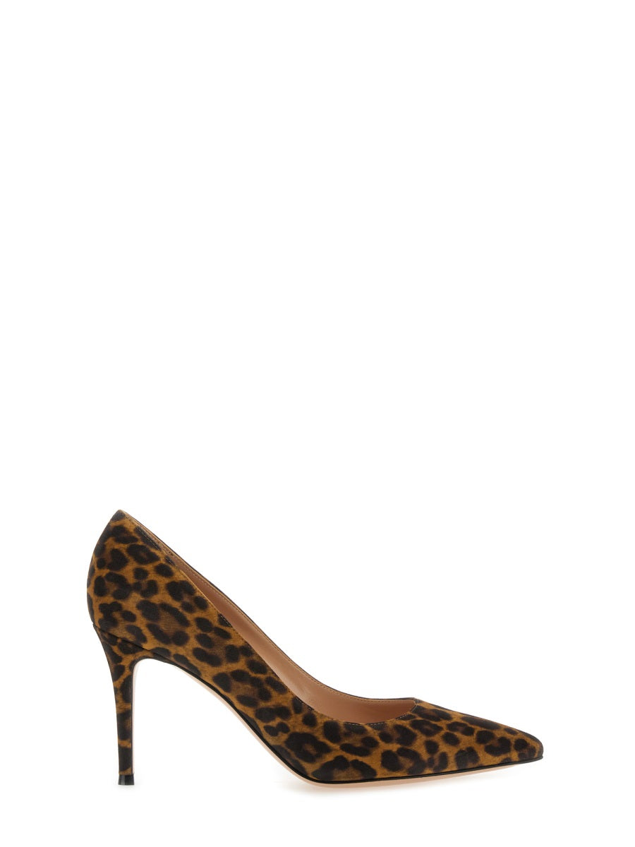 GIANVITO ROSSI Elegant 85mm Animal Print Pumps