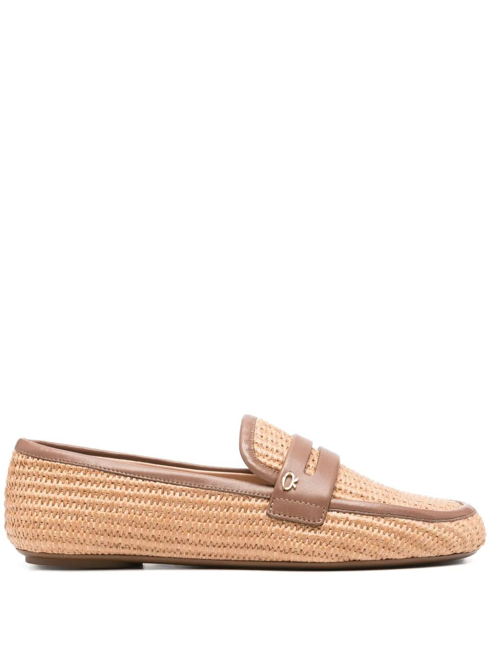 GIANVITO ROSSI Giorgia Loafers - Elegant Raffia Slip-Ons for Women