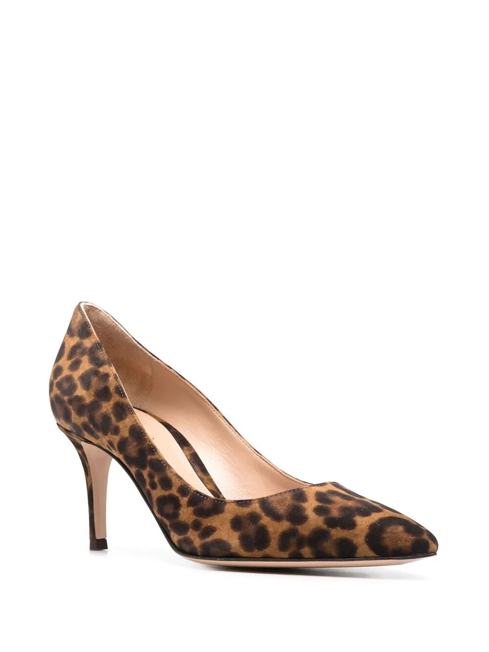GIANVITO ROSSI Leopard-Print Suede Pumps