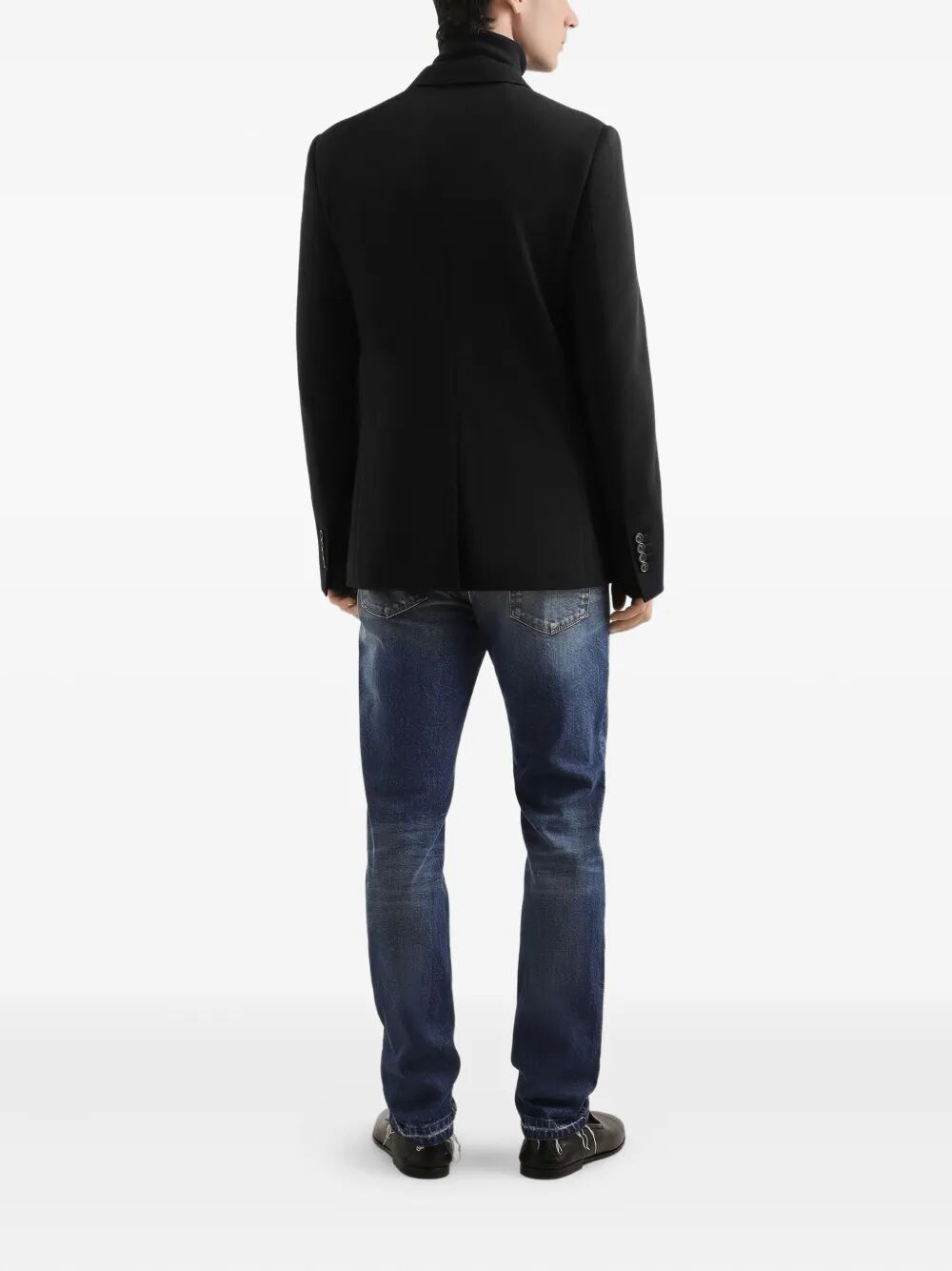 DOLCE & GABBANA Double-Breasted Wool Blazer for Men