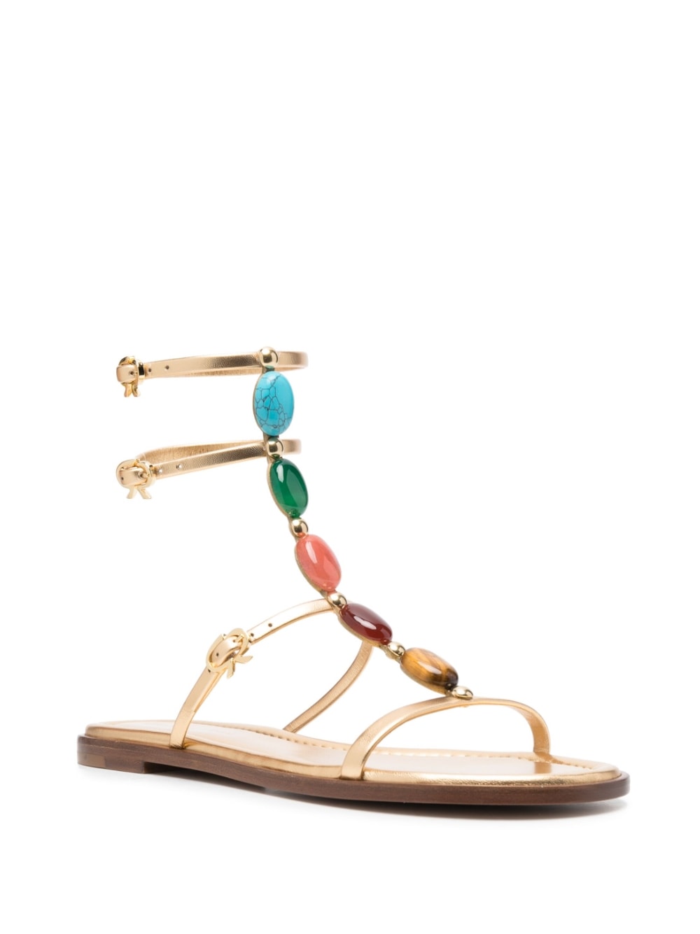 GIANVITO ROSSI Elegant Leather Sandal Shanti 05 for Women