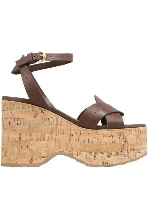 GIANVITO ROSSI Platform Sandals with Wide Straps - 10.5 cm Height