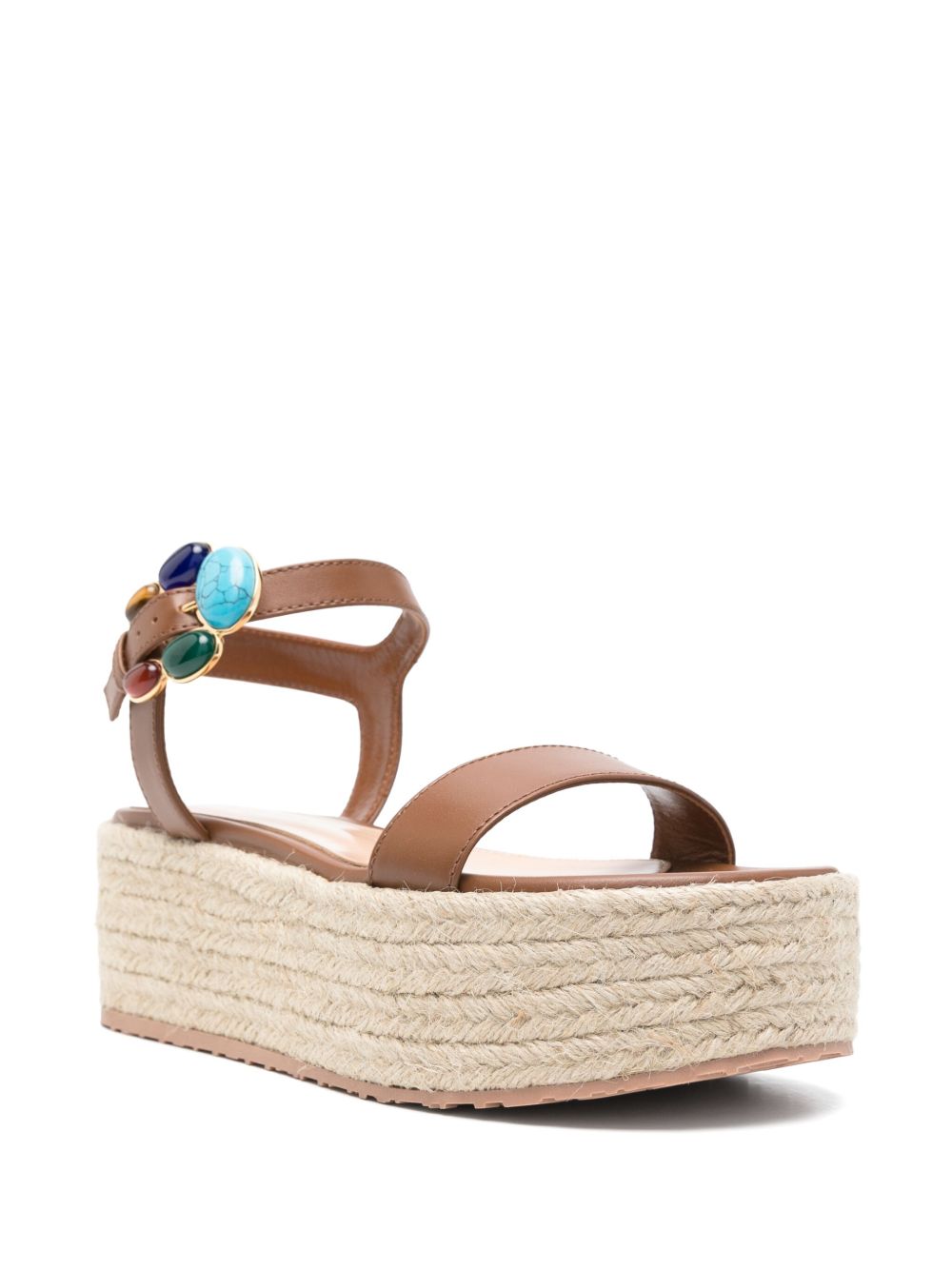 GIANVITO ROSSI Luxurious Leather Sandals with Buckle Ankle Strap