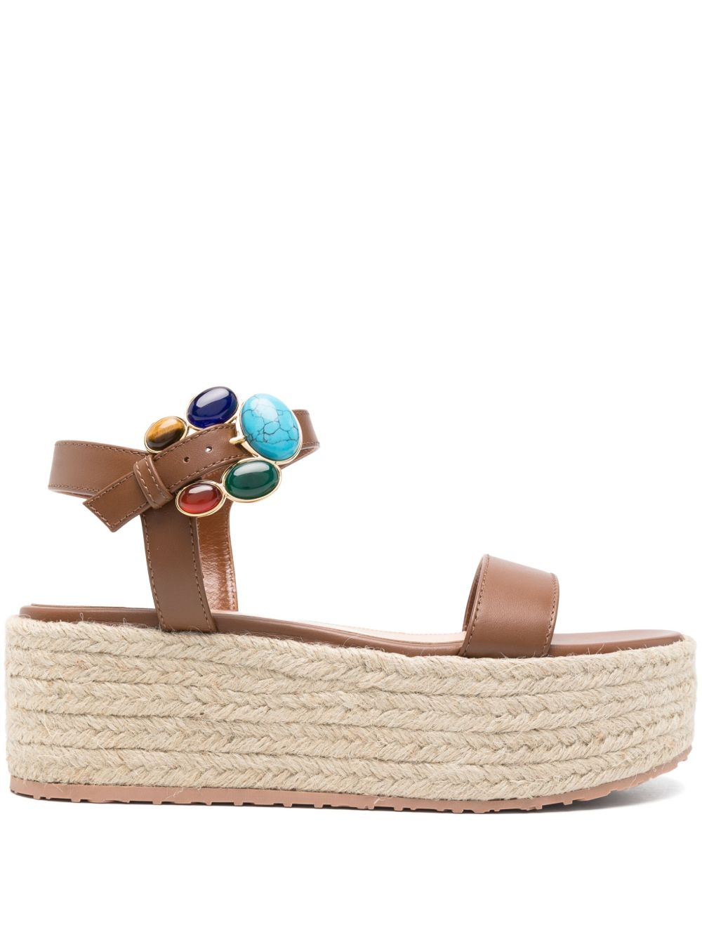 GIANVITO ROSSI Luxurious Leather Sandals with Buckle Ankle Strap