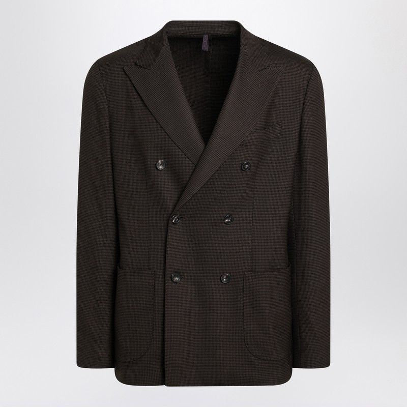 SANTANIELLO Checkered Design Double Breasted Jacket - FW24