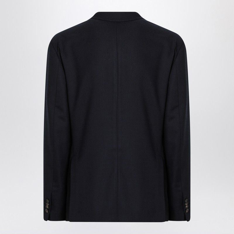 SANTANIELLO Checkered Design Double Breasted Jacket