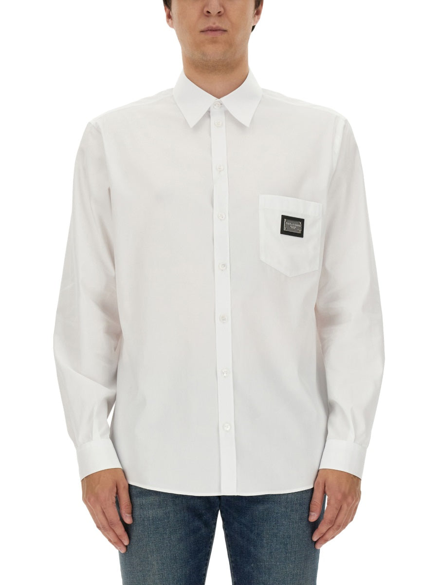 DOLCE & GABBANA Logo Plate Shirt for Men - SS25