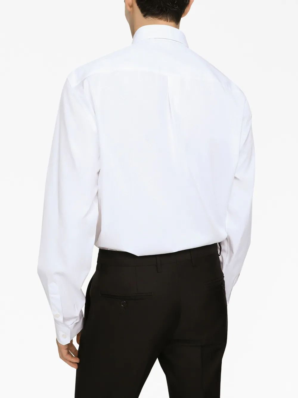 DOLCE & GABBANA Logo Embroidered Cotton Shirt for Men