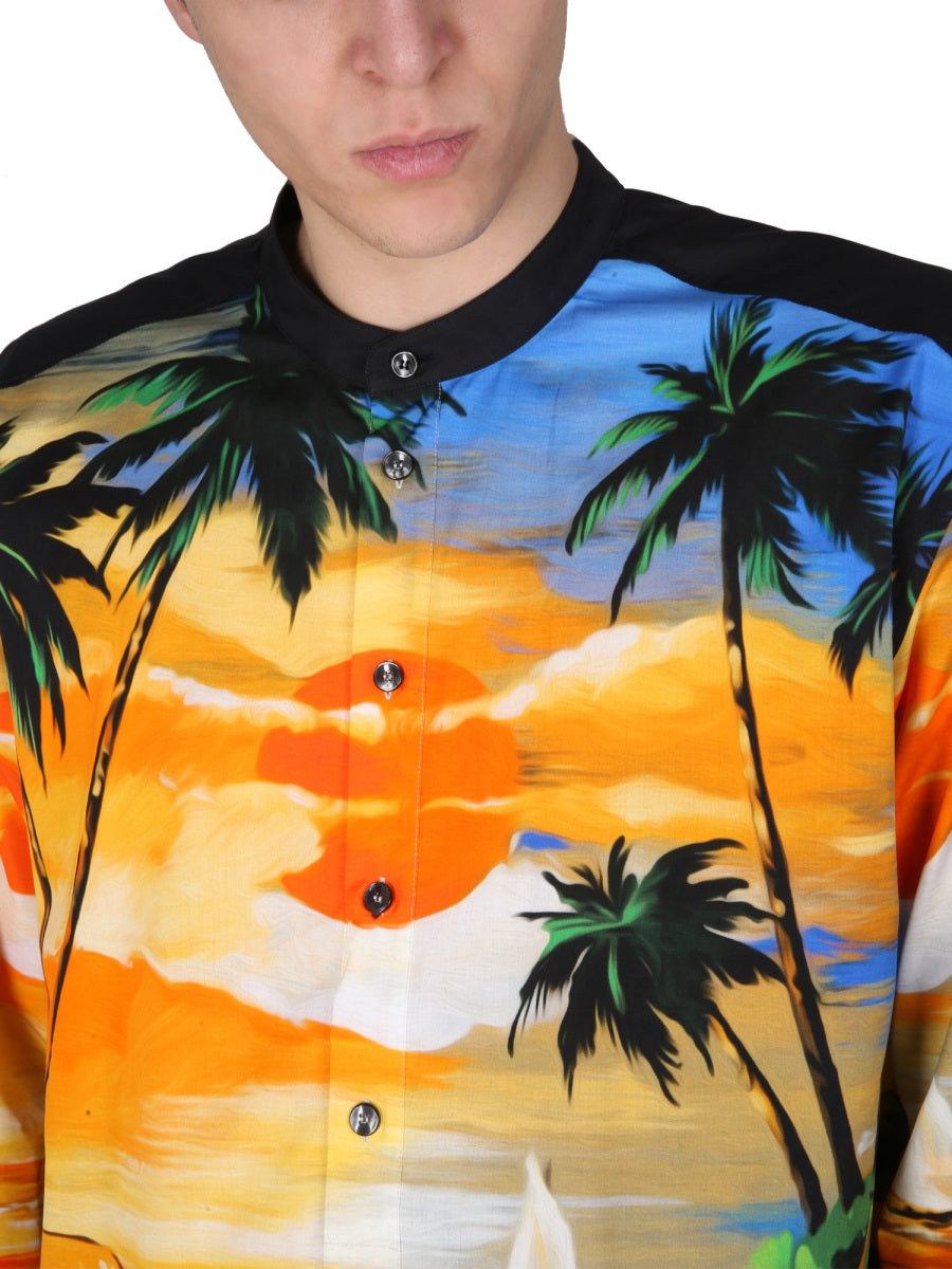 DOLCE & GABBANA Men's Hawaii Print Mini Shirt