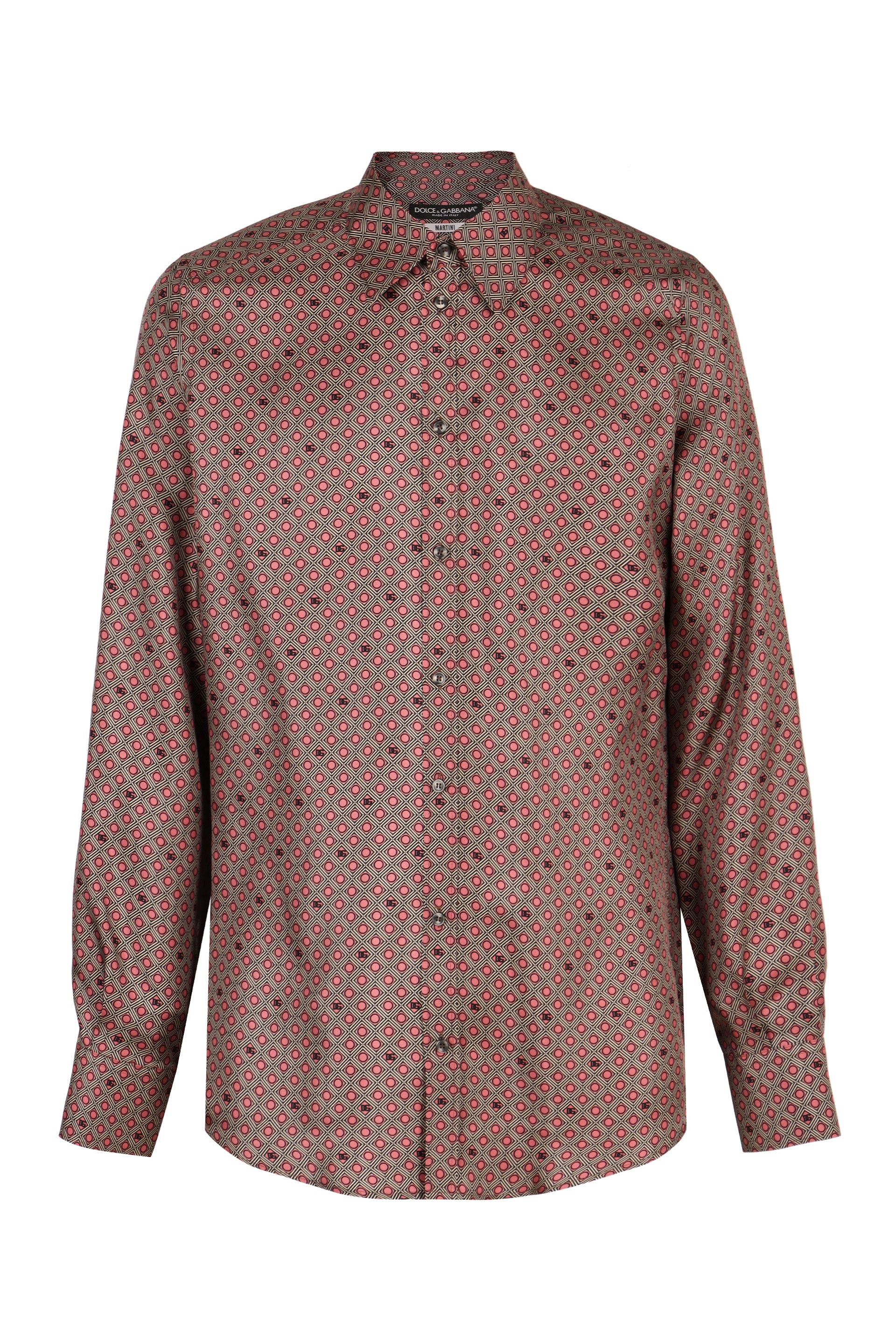 DOLCE & GABBANA Silk Martini Printed Shirt