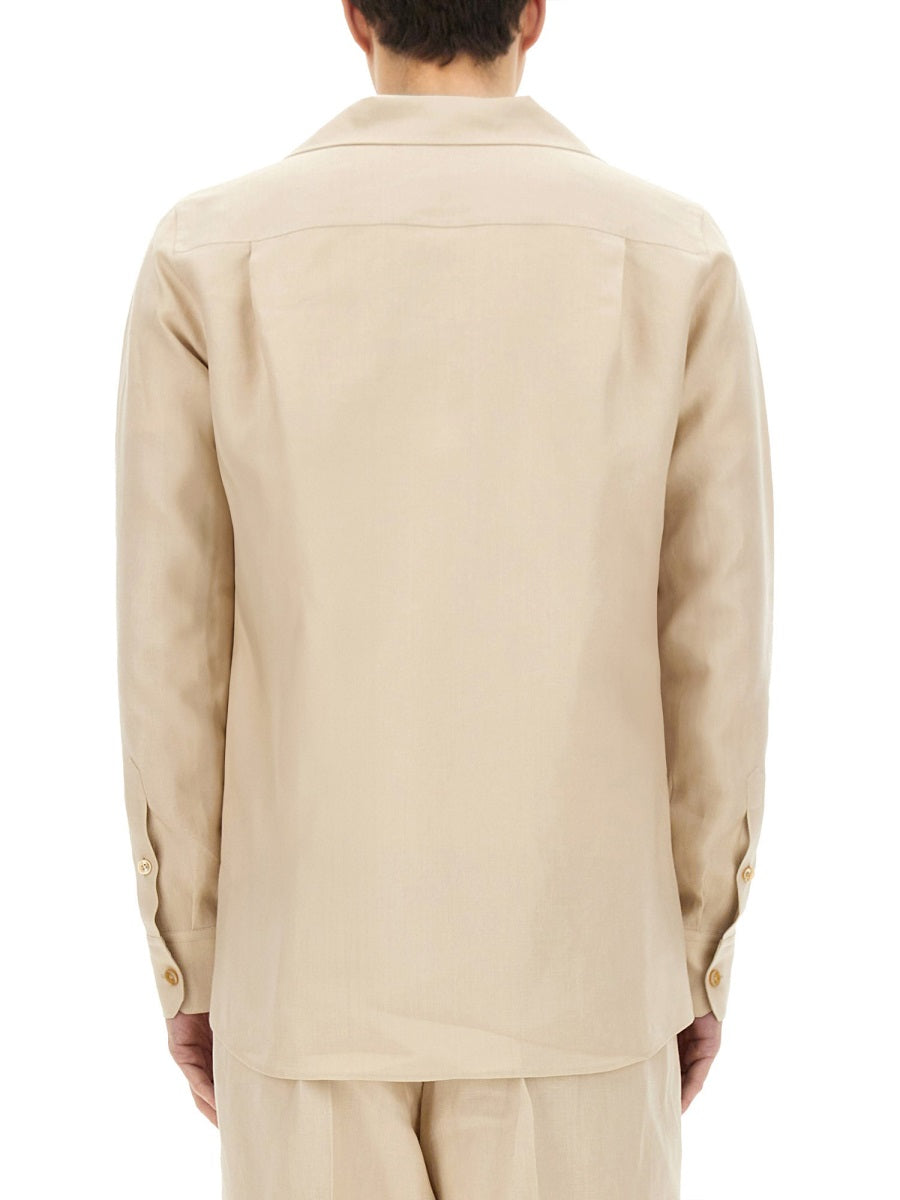 DOLCE & GABBANA Linen V-Neck Shirt - Size 41