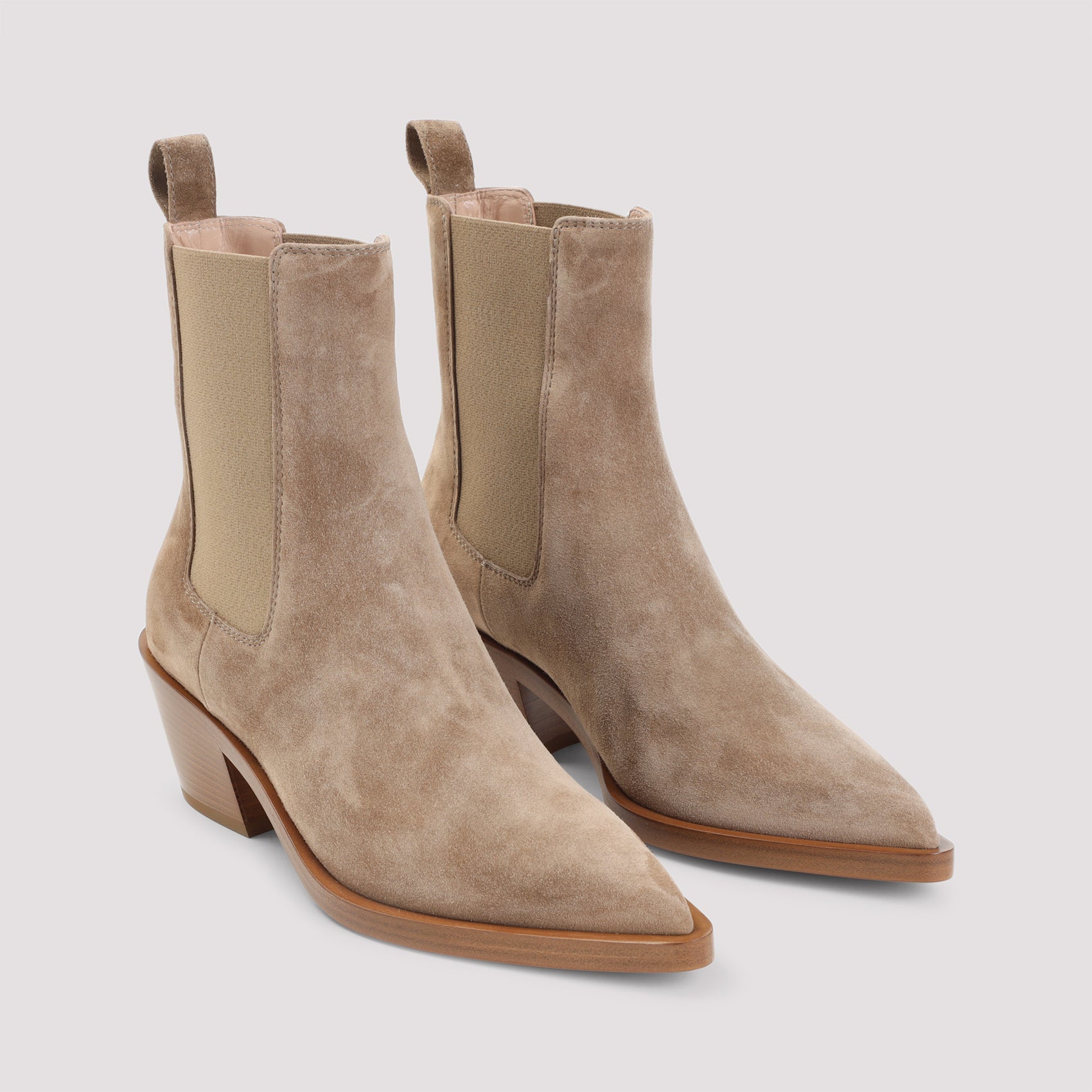 GIANVITO ROSSI Suede Leather Ankle Boots - 4cm Heel Height