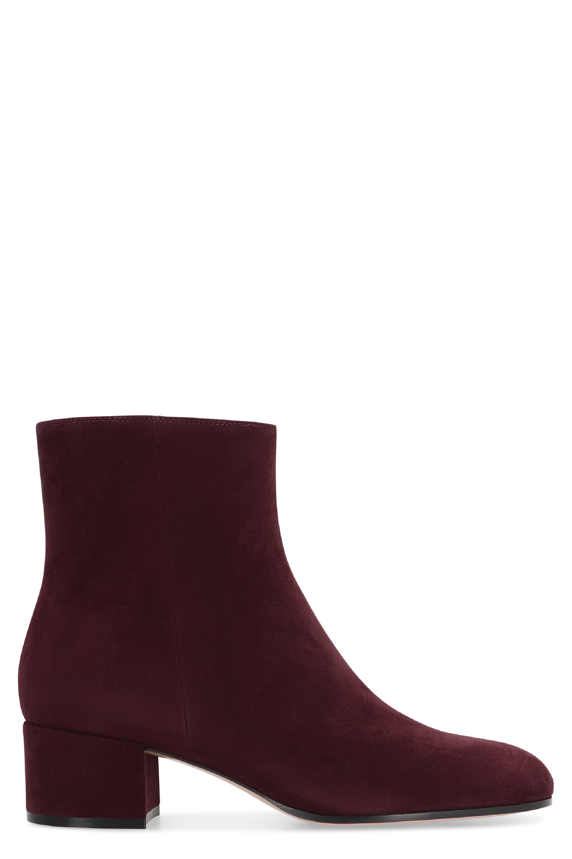 GIANVITO ROSSI Suede Ankle Boots with Internal Side Zippered Closure