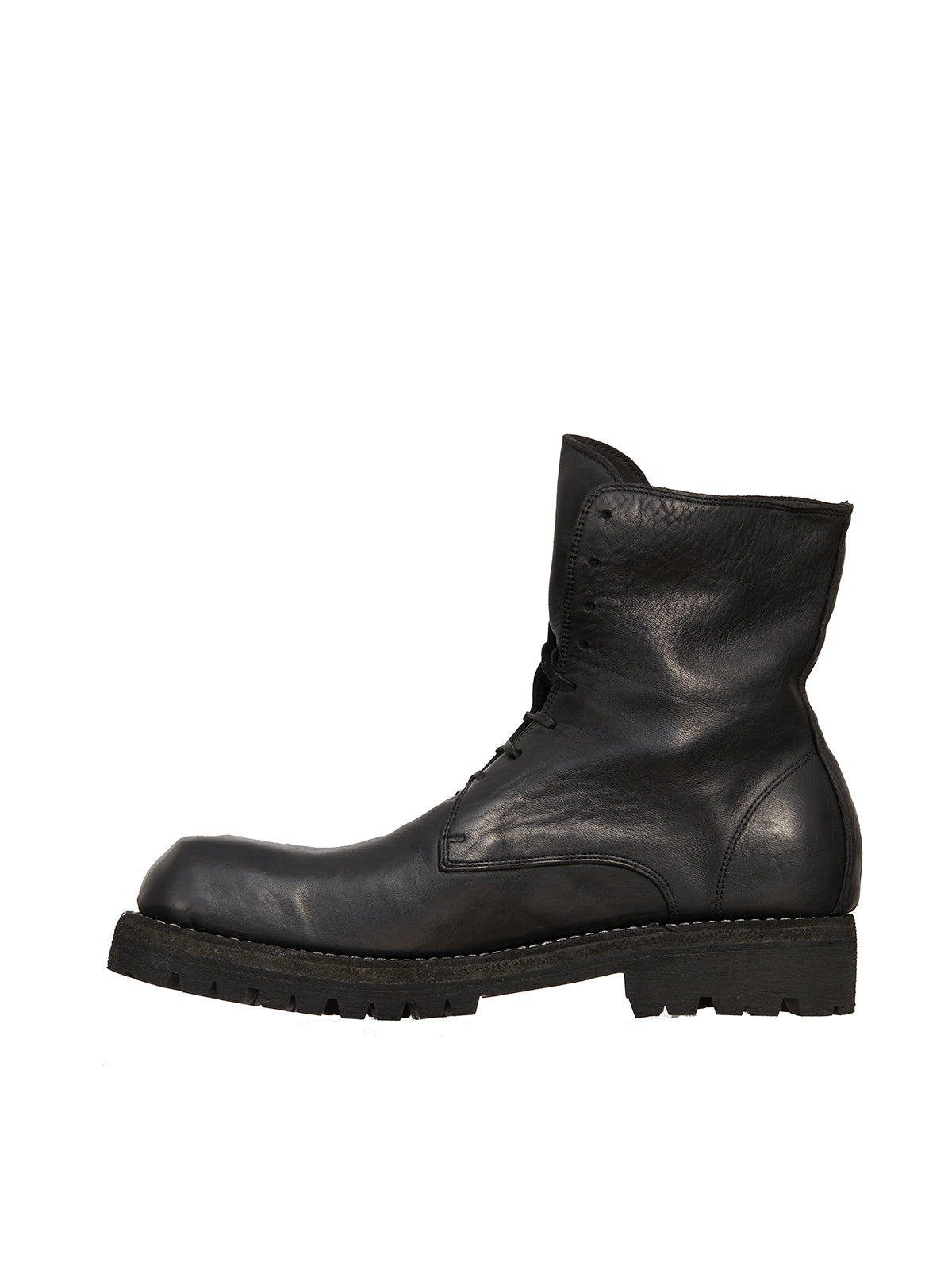 GUIDI Lace-Up Leather Boots for Men