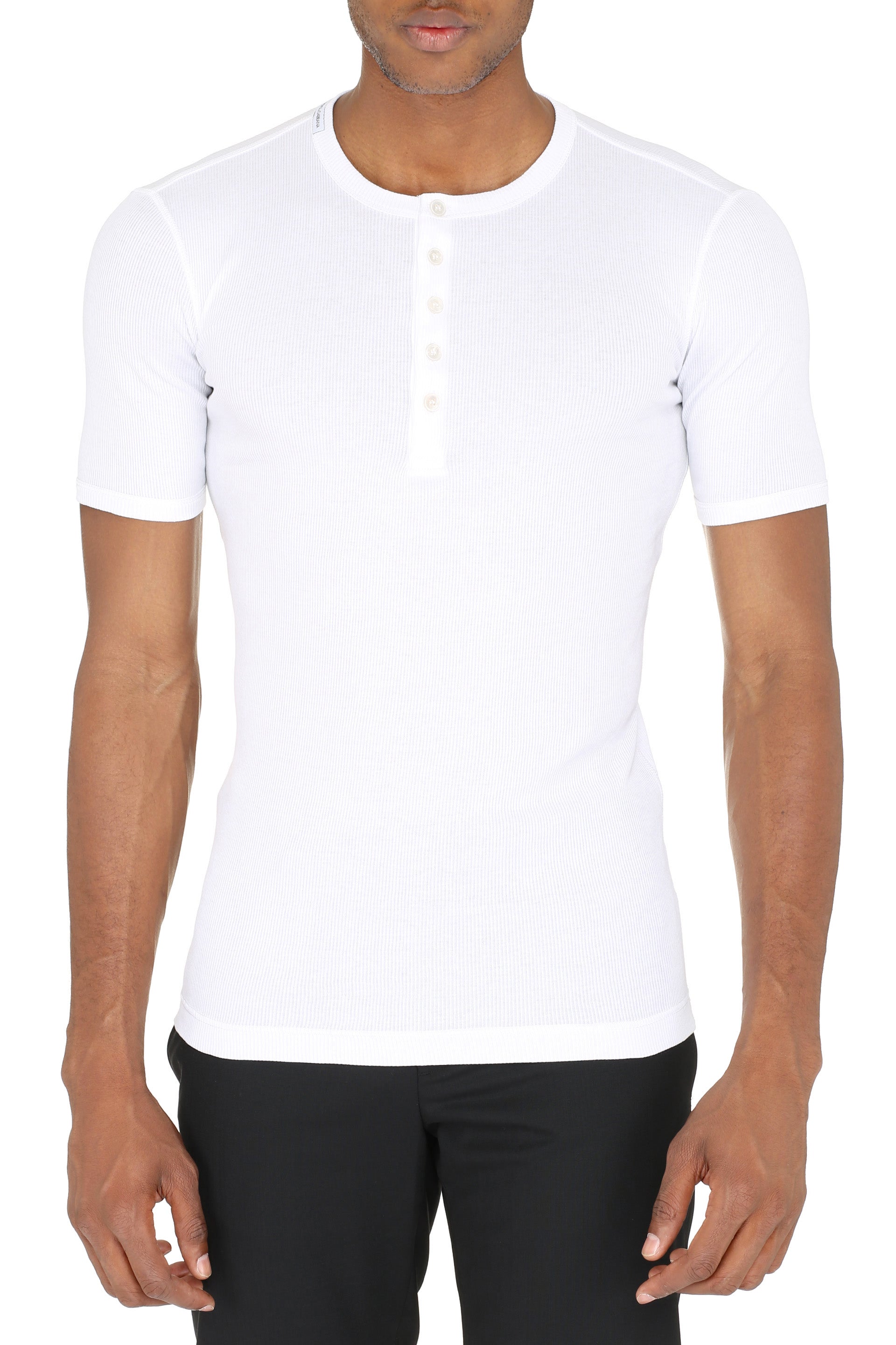 DOLCE & GABBANA Ribbed Cotton Crew-Neck T-Shirt