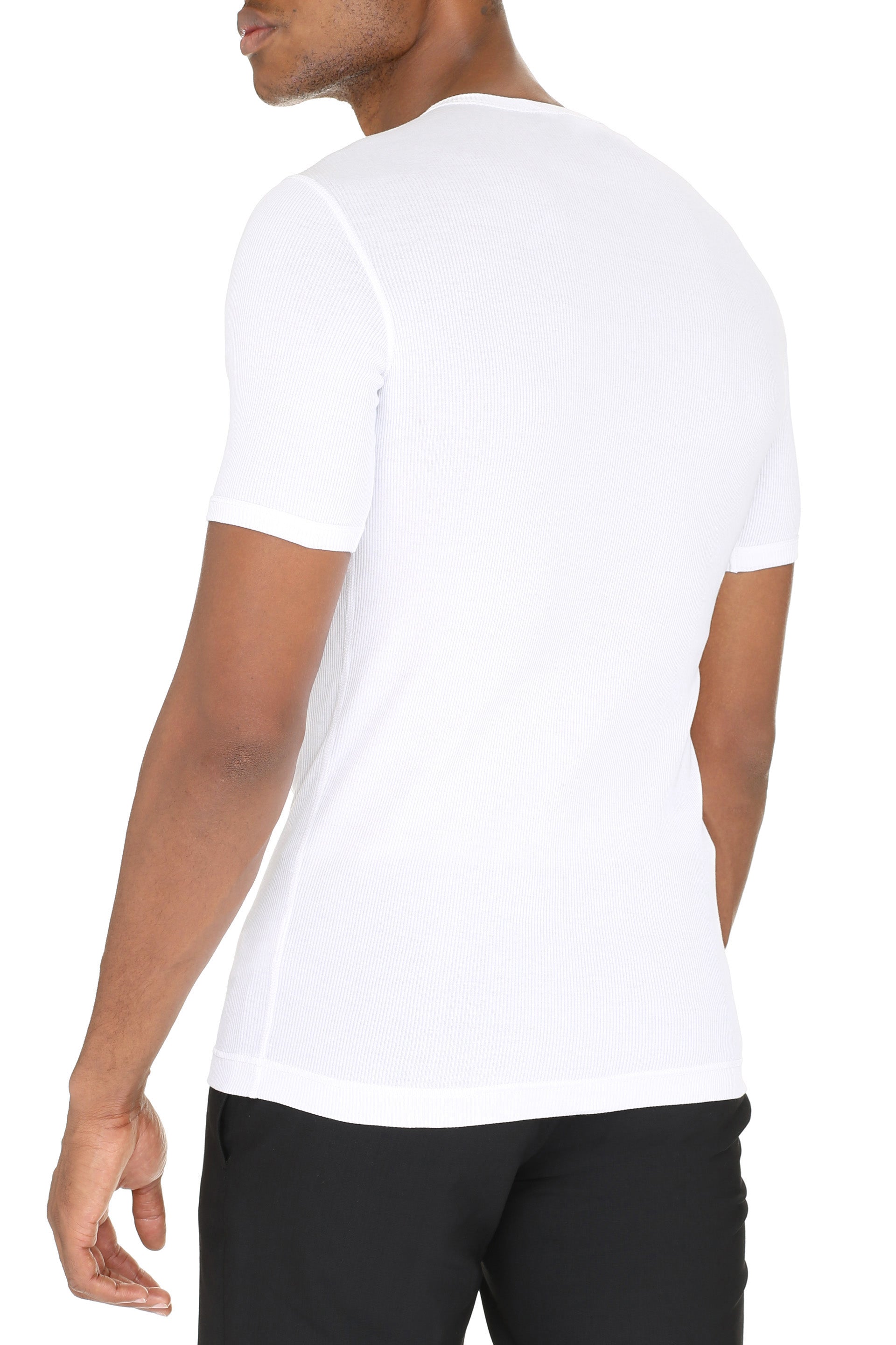 DOLCE & GABBANA Ribbed Cotton Crew-Neck T-Shirt