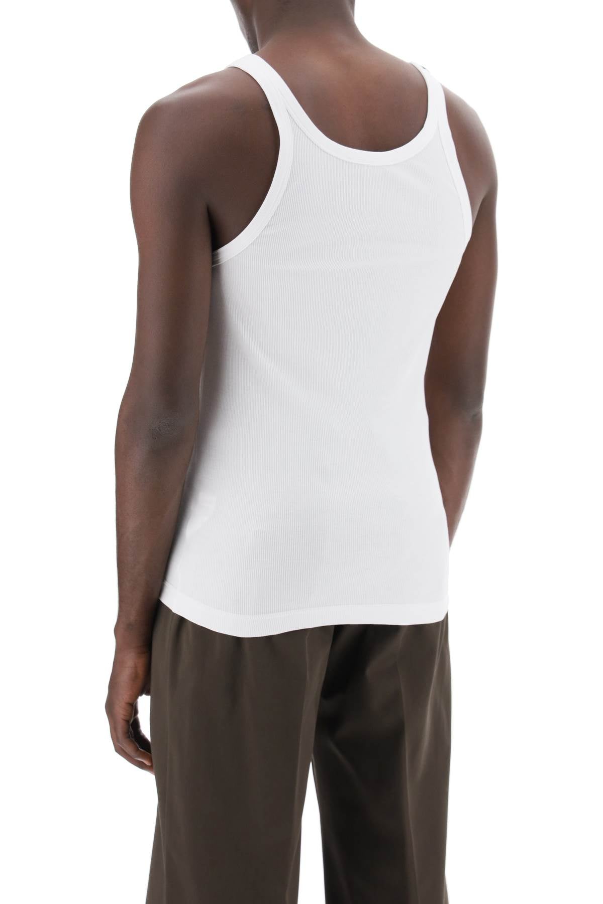 DOLCE & GABBANA Ribbed Cotton Tank Top for Men