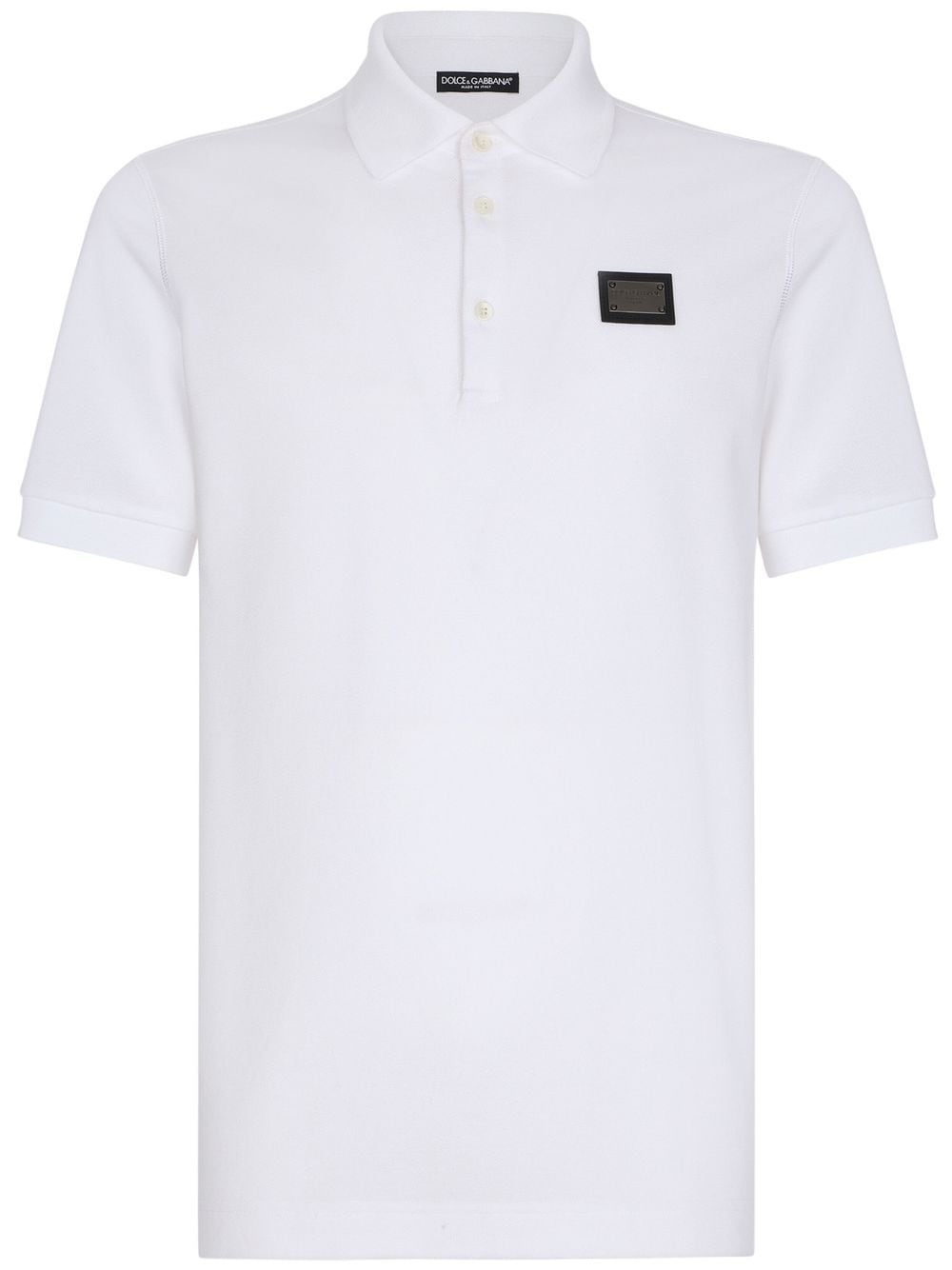 DOLCE & GABBANA Logo Cotton Polo Shirt for Men - FW25