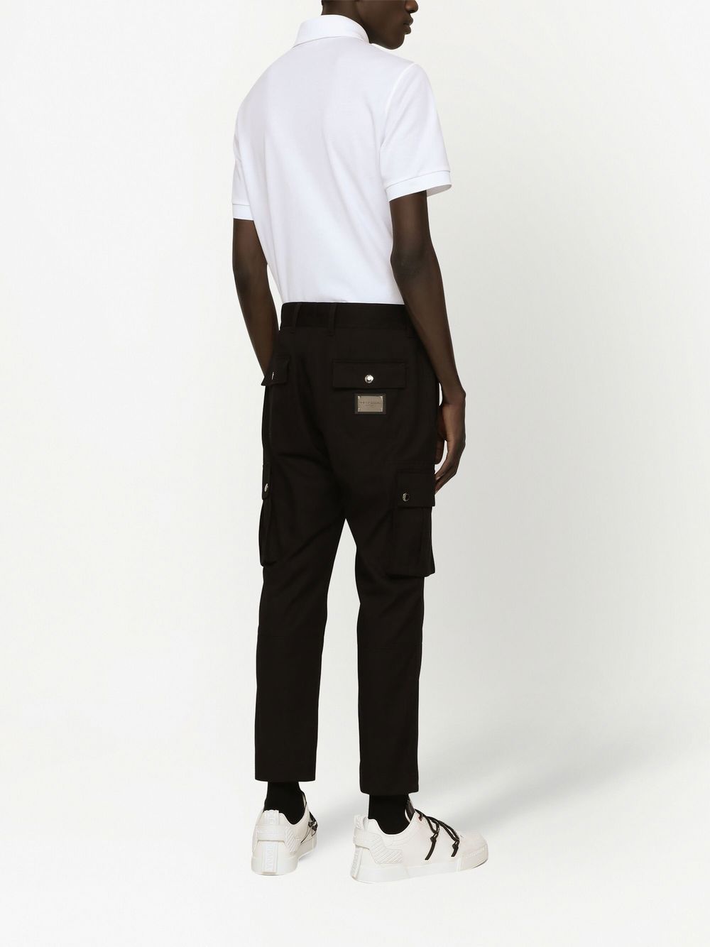 DOLCE & GABBANA Slim Fit Polo with Logo - Size 50 IT