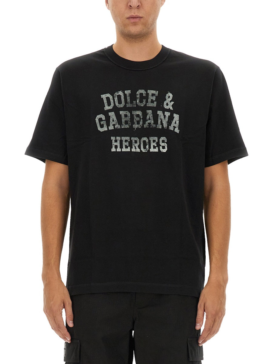 DOLCE & GABBANA Logo T-Shirt for Men - Size L