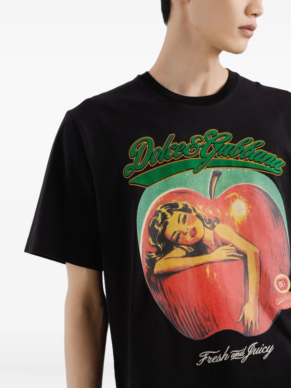 DOLCE & GABBANA Apple Print Cotton T-Shirt - Fall/Winter 2025