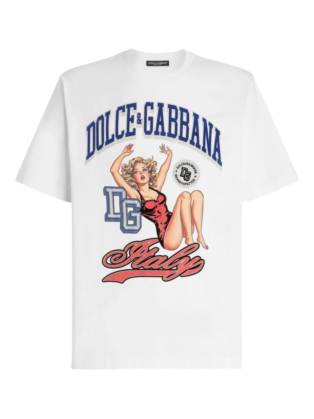 DOLCE & GABBANA Italy-Print Cotton T-Shirt