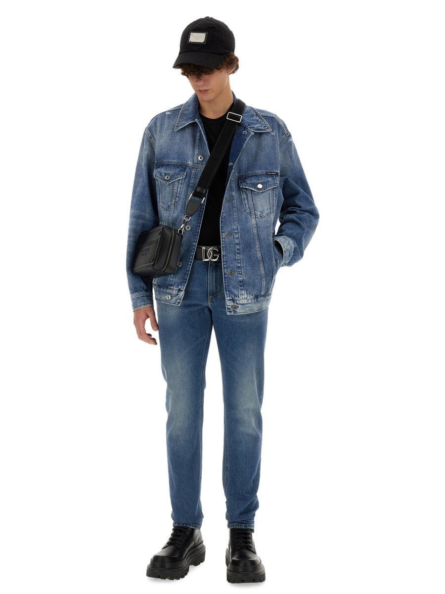 DOLCE & GABBANA Regular Fit T-Shirt with Logo Plaque - Size 50