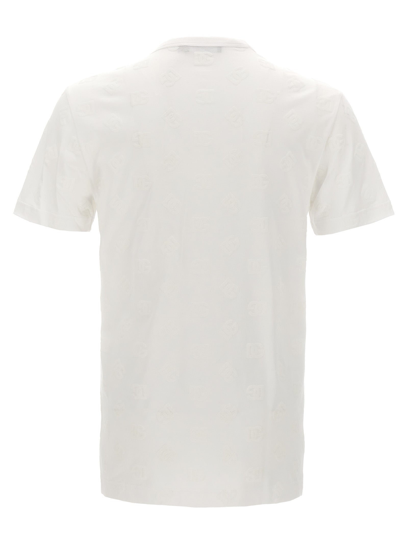 DOLCE & GABBANA Optical White Cotton T-Shirts and Polos for Men